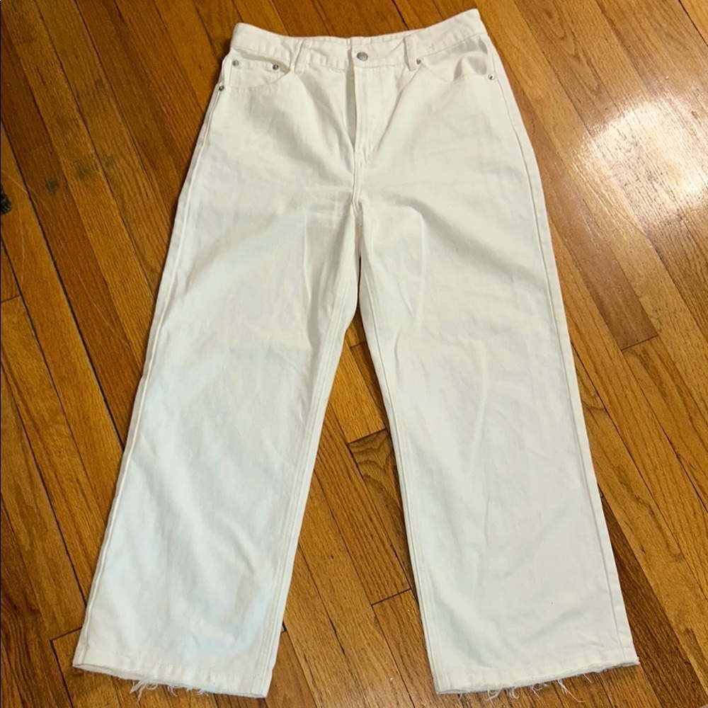 Glassons White Straight Leg Jeans High-Rise